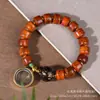 Pulsera de Hueso de Buey de Xizang con Cuentas de Laca Pulsera Thangka Estilo Étnico Pulsera Caja Garub de Pareja