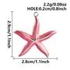 Pingentes de Esmalte Série Oceano Europeus e Americanos, Charms de Estrela-do-Mar Multicoloridos, Acessórios para Colar e Pulseira Feitos à Mão DIY