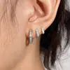 Bestseller transfronteiriço: argolas pequenas cravejadas de diamantes em ouro 14K com múltiplos tamanhos disponíveis, adequadas para usar em camadas, brincos de nicho