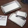 Placa de Barbacoa de Acero Inoxidable Estilo Coreano 304, Rectangular, Engrosada, Color Dorado, Plato Plano, Bandeja para Servir, Bandeja para Filetes Fábrica