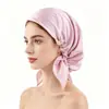 Gorro de noche de seda Amazon personalizado 19 momme 100% seda de morera gorro triangular gorro posparto gorro de dormir de seda de una sola capa