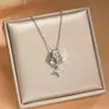 Colar de Diamante Completo com Inlay de Cobre Japonês Coreano Luxo Leve Toque de Alta Qualidade para Mulheres Estilo INS Corrente de Clavícula Exquisita Versátil Venda Quente Transfronteiriça Atacado
