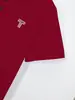 Camisa Polo Blanca Estilo Business Urbano con Adorno de Bordado en Forma de T, Polo de Manga Corta de Botón para Hombre Ajustado de Secado Rápido