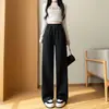 Pantalones de Chándal Casual de Algodón Tallas Grandes para Mujer de Primavera y Otoño, Cintura Alta Adelgazante, Cordón Delgado Versión Estrecha, Pantalones Deportivos de Pierna Ancha para Mujeres Tallas Grandes