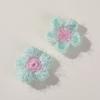 Estilo Chanel doce colorido florzinha brilhante flor puff camarão crochê material para acessórios feitos à mão DIY atacado