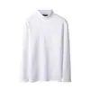 2026 Terciopelo Alemán Doble Cara Otoño/Invierno Transfronterizo Europeo y Americano Camiseta de Manga Larga para Hombre Cuello Medio Alto Protección contra el Frío Aterciopelada Cálida Versátil Capa Base