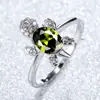 Anillo de tortuga colorido de platino y diamante azul más vendido transfronterizo moda para hombres y mujeres anillo simple una generación de venta al por mayor