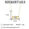 Colgante de Corazón con Símbolo Infinito Eterno Chapado en Oro Real para Mujer Lujo Ligero Nicho Diseño de Alta Gama Sentido Joyería Versátil de la Suerte