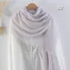Bufanda de Algodón y Lino Burbuja de Comercio Exterior, Bufanda de Seda para Mujer, Pañuelo Versátil para la Cabeza, Bufanda Larga para Proteger del Sol, Bufanda de Color Sólido, Venta al por Mayor desde el Fabricante