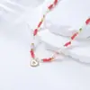 Collar de Perlas Naturales Multicolor Mixto de Cristal Blanco y Jade Rosa de Venta Caliente Transfronteriza para Mujer, Regalo con Perlas de Arroz Pequeñas, Collar Versátil y Elegante para la Clavícula