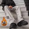 Pantalones casuales de estilo americano con forro polar para hombre de High Street, pantalones de combate impermeables, marca de moda Ruoshuai, pantalones rectos sueltos.