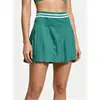 Falda de Tenis Transpirable de Verano, Absorbe la Humedad, Elástica para Mujer, Color Sólido, Plisada, Falda Corta Deportiva, Falda de Bádminton
