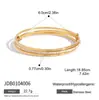 Anillo Liso de Acero Inoxidable Electrochapado al Vacío en Oro de 18 Quilates, Pulsera Dorada, Joyería de Acero de Titanio que No se Desvanece, Accesorio Popular Transfronterizo para Mujer