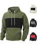 Novedad de Otoño Transfronteriza Más Vendida Sudaderas para Hombre con Bloques de Color, Moda Europea y Americana, Sudaderas con Capucha Deportivas Casuales al por Mayor