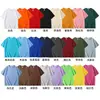 Camisetas de Algodón Puro con Impresión de Logo Personalizado y Bordado, Manga Corta Cuello Redondo Ropa de Trabajo, Uniformes para Trabajo en Grupo, Camisetas Culturales Publicitarias, Ropa