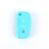Funda de silicona para llave de Audi 3 botones Q3A4A6L funda plegable para llave funda protectora para mando a distancia funda para llave