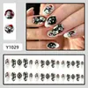 Nuevos Parches de Uñas Artísticas Vestibles Navideños, Pegatinas para Uñas, Uñas Postizas, Venta al por Mayor de Uñas Artísticas Vestibles Transfronterizas