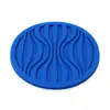 Porta-copos Novo de Silicone Transfronteiriço 10cm Listra Ondulada Base para Xícara de Chá Redondo Espessado Isolamento Térmico Anti-Queimadura Porta-copos de Café