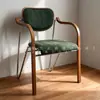 Sillas de Comedor Transfronterizas, Muebles de Restaurante de Moda, Taburetes de Panel de Metal de Hierro Estilo Vintage, Sillas Simples con Funda Suave