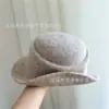 Sombrero de Lana Plegable Retro Estilo Hepburn 2025 para Mujer Atmósfera de Otoño e Invierno Sombrero Británico Sombrero de Gama Alta