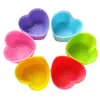 Spot Venta al por mayor Molde de silicona para pastel Colorido 7 cm Varios Moldes para magdalenas, pudín, gelatina, puffs
