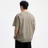 Roupas Masculinas Xintang Verão Novo Estilo Estilo Old Money Camiseta de Manga Curta para Homens com Design Falso de Peça Dupla e Meio Cardigan Solto.