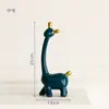 Adornos Creativos y Sencillos de Lujo Ligero Plateado Galvanizado Cerámica Familia de Cuatro Ciervos para Mueble de TV, Vinoteca y Decoraciones de Mesa