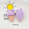 Nueva funda de teléfono de resina con forma de conejo morado y estrella de dibujos animados, hecha a mano, accesorios para la cabeza para niños