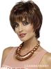 Fuentes transfronterizas de AliExpress europeo y americano pelucas para mujer cabello corto castaño esponjoso para mediana edad y ancianos gorro de pelo corto una generación de cabello