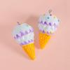 Accesorios de Joyería DIY Resina Artificial Colorido Mini Cono Cono de Helado Colgante Colgante Llavero Colgante