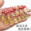 Pequeno com cordão cristal artificial cristal beleza Ouro Guanyin Buda zodíaco colar atividades Taobao Laço do Templo