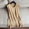2026 Novo Suéter de Tricô Casual Sem Mangas de Seda de Amora Luxo Leve para Mulheres Atacado H09Et50605