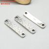 Accesorios de triángulo de mariposa de plata esterlina S925, estilo retro, con forma de flor antigua, tubo curvo, plata lisa, material artesanal, joyería