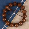 Auténticas Pulseras de Sándalo Dorado, Adornos Culturales de Sándalo, Cuentas de Oración, Joyería de Estilo Étnico, Pulseras, Cuentas Sueltas de Madera, Accesorios al por Mayor