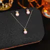 Conjunto de Brincos e Colar Weidni de Luxo Acessível, High-End, Elegante, Moderno e Versátil, Atacado para Mulheres