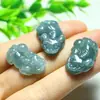 Pulseira com Pingente de Jadeíta Jade Pixiu Grau A Natural Acessórios de Joia Contas de Jade DIY Atacado