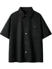 2026 Verano Nueva Camisa de Moda Versátil Personalidad Bolsillo Único Lateral Hombre