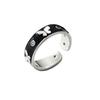 Anel de borboleta com diamante estilo doce e cool elegante Mori versátil anel aberto de epóxi preto fábrica de fornecimento de comércio exterior