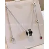 Versión Alta Collar de Cerámica Baojia para Mujer V Oro Oro Rosa Primavera Hombrecito Rojo Cadena para Cintura Clavícula Grande y Pequeña Caridad