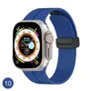 Adequado para Pulseiras de Todas as Séries do Apple iWatch S1-S10 Se Ultra Silicone Fivela Dobrável Magnética Relógio