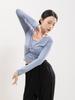 Ropa de Práctica de Danza Moderna Top para Mujer Primavera y Otoño Adulto Modal Traje de Danza Clásica China Yoga Cuerpo Manga Larga