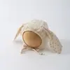Gorro de Bebé para Primavera y Otoño, Sombrero de Princesa Floral con Orejas de Conejo para Niña, Lindo Sombrero de Palacio Protector de Orejas, Gorro Cálido para Otoño e Invierno