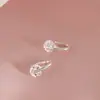 Pendientes de Zirconia Gota de Agua para Niñas con Gancho para la Oreja Pendientes de Moda Elegantes y Simples Nuevo Estilo Ins 2025
