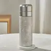 Taza Termo de Titanio Puro de Aspecto Elegante por Dentro y por Fuera, Antibacteriana y Conservadora de la Frescura, Doble Capa de Vacío, Portátil, Taza de Agua Simple, Taza para Separar Agua y Té