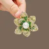 Broche de Flor de Peonía Pintada Vintage Nuevo 2026 para Mujer, Ramillete de Peonía Estilo Nicho, Pin de Solapa para Accesorios de Qipao y Hanfu