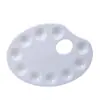 Paleta Redonda Huangshi 10 Agujeros Plástico Acrílico Paleta de Pigmentos Material de Pintura Plato de Color para Niños Suministros de Arte