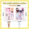 8 Colajes de Disfraces de Niña Coreana de Dibujos Animados, Manualidades DIY, Funda para Teléfono Móvil, Decoración de Cuaderno, Impermeable