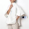 Lotte 2022 Outono e Inverno Estilo Japonês Decote Redondo Amarrar Solto Camisa de Manga Longa Blusa para Mulheres