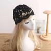 Japonês e coreano hand-woven algodão fio chapelaria oco primavera e verão faixa de cabelo respirável malha das mulheres lenço de cabeça acessórios para o cabelo