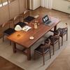 Mesa de Trabalho Grande Longa de Madeira Maciça Mesa de Estudo de Leitura para Vários Pessoas para Sala de Estar Mesa Grande de Placa Mesa Simples